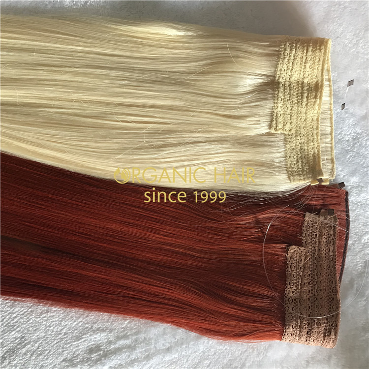 Premium human hair #60 halo hair extensions H151